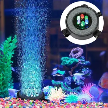Sub apă Submersibile Rezervor de Pește de Culoare Schimbare LED-uri cu Bule de Aer Acvariu de Lumină Bule de Aer Lampă de Luare de Oxigen pentru Pesti de acvariu