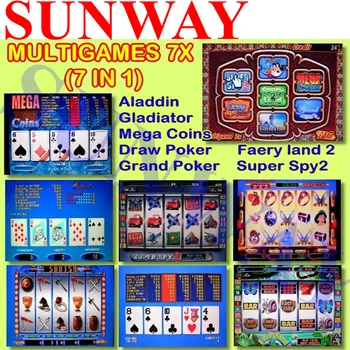 Casino Multigame 7X bord(60-95%) joc de casino pcb Rosu Slot Tabla de Joc, 7 in 1 jocuri de poker pentru Machine Mașină de jocuri de noroc