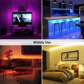 Smart Home Iluminat Decor Banda LED RGB Lumina SMD5050 Flexibil 12V 24V LED Strip Lumini Bluetooth WiFi SINCRONIZARE Muzică Controller