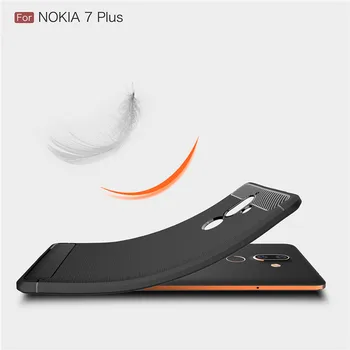WolfRule sFor Cazul Nokia 7 Plus Capac rezistent la Șocuri TPU Moale Periat Înapoi Caz Pentru Nokia 7 Plus Caz Shell Pentru Nokia7 Plus Fundas