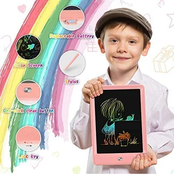 Desen tableta de 10 inch LCD tabla de scris electronice scris de mână pad subtire mesaj Grafică schiță bord copiii cadou curcubeu ecran