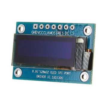 0.91 Inch 128x32 SPI Port OLED Display LCD Ecran Modulul SSD1306 Driver IC DC 3.3 V-5V Pentru Arduino