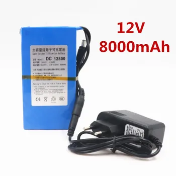 DC12800 DC 12V 8000MAH baterie Li-ion Super Puternic Acumulator Pentru Camera Cu Plug