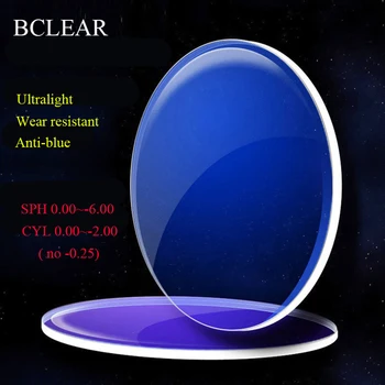 Lumina Albastra Anti-baza de Prescriptie medicala Lentile Optice Ultralight Rezistente la Uzură Asferice Albastru de Acoperire Anti-blue Ray Miopie Rășină Lentile