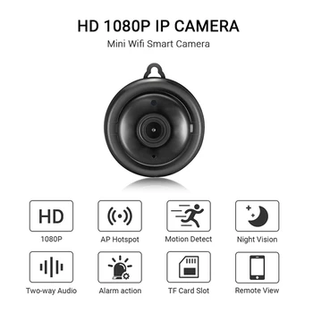 Mini Wireless HD 1080p Camera IP WIFI Smart Home Securitate în aer liber Camera Viziune de Noapte 1080P Video USB 2021 Fierbinte