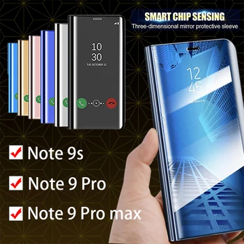 Caz pentru Xiaomi redmi nota 9 9 pro max note9s note9pro note9 nu 9pro s9 ksiomi readmi smart mirror flip bara Sta fundas