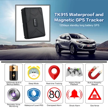 Tracker auto TK915 GPS Tracker 10000mAh Baterie GPS Rastreador 120days de Așteptare Localizador Vehicul Auto GPS Vehiculo GPS de Localizare