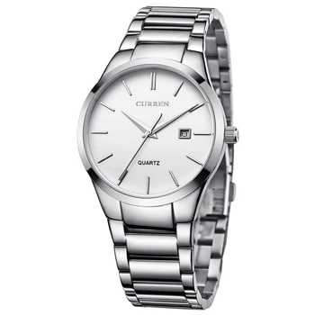 Bărbați Ceasuri Relogio Masculino Curren Ceasuri de Barbati din Oțel Inoxidabil Watchband Auto Data Oameni de Afaceri Cuarț Ceasuri de mana 8106 Noi