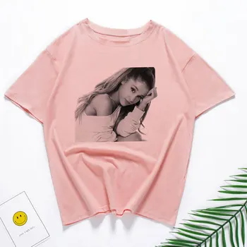Ariana Grande Imprimare Vogue Roz Tricou Femei Ropa Maneci Scurte Harajuku Streetwear Tricou Haine De Vânzare Fierbinte Topuri Casual Tricou