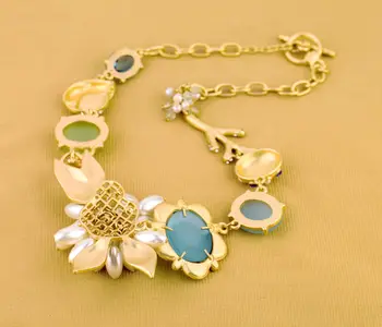 SĂRUTĂ-MĂ Design Nou SĂRUTĂ-MĂ Moda Bijuterii Grațios Imitații de perle de flori Pandantiv Colier