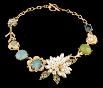 SĂRUTĂ-MĂ Design Nou SĂRUTĂ-MĂ Moda Bijuterii Grațios Imitații de perle de flori Pandantiv Colier