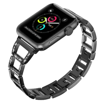 Doamnelor Diamant Watchband pentru Apple Watch Bratara Seria 5 4 3 2 Trupa de Femei de Moda Curea de Metal Link-ul de 40/44mm 38/42mm Accesorii
