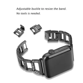 Doamnelor Diamant Watchband pentru Apple Watch Bratara Seria 5 4 3 2 Trupa de Femei de Moda Curea de Metal Link-ul de 40/44mm 38/42mm Accesorii