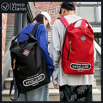 Design unic, Unisex Rucsacuri Ușoare Bărbați Nylon Backpack Tendință de Brand Școală Rucsac Pentru Adolescenti Pereche de Saci de Moda