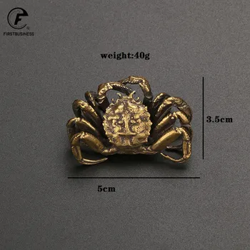 Bronz Antic Crab Ceai De Companie Ornament De Cupru Pur Solid Animale In Miniatura Figurina De Epocă Rezervor De Pește Accesorii Decor