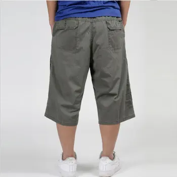 Stil militar de Vară 2020 Bărbați Pantaloni de Marfă Bumbac Vițel Lungime 3/4 Pantaloni Casual Pantaloni Largi de sex Masculin Mare Plus Dimensiune XL-6X