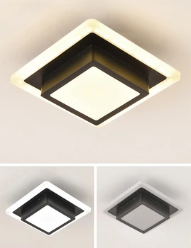 Postmodern Led Lumini Plafon Corpuri Alb Negru pentru Camera de zi Coridor Design Clasic Culoar Lampă de Plafon Pătrat Rotund 22V