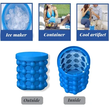 WALFOS Creative Silicon Găleată de Gheață Rapidă Gheață în Congelator Cub de Gheata Mucegai Bautura Rece de Izolare Găleată de Gheață Personalizate