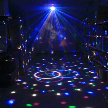 Sunet Activat de Rotație Minge Disco DJ Lumini de Partid 3W 3LED RGB LED Lumini de Scena Pentru o Nunta de Craciun petrecere de sunet lumini