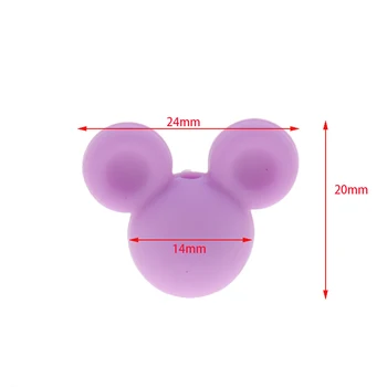 ATOB 5PCS Mouse Copil Dentitie Margele Margele de Silicon Pentru Coliere BPA Gratuit Animale Copil Jucării Teether Accesorii Îngrijire DIY