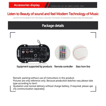 5 Inch 7.4 V Mașină Bluetooth 2.1 Hi-Fi Bass Power AMP Mini Car Amplificator Radio Audio Amplificator Digital USB TF Control de la Distanță