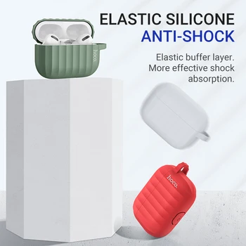 Hoco silicon moale caz pentru airpods pro 1 2 capac de protecție pentru casti cu șnur lavabil aer păstăi pro capac cutie căști