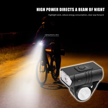 Rezistent la apa 500LM T6 LED-uri MTB Mountain Bike Far Bicicleta USB Reîncărcabilă 3 Viteze Bara Fata Lumini de Echipamente de Ciclism