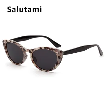 Vintage Pisica Leopard Ochi ochelari de Soare pentru Femei Mici, Rotunde Cadru Nit Ochelari de Soare Barbati Brand de Lux INS Fierbinte Ochelari 2019 Împotriva Ray