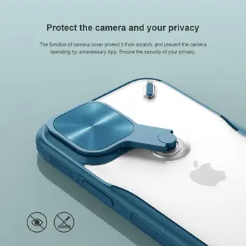 Pentru iPhone 12 Pro Max Cazul Nillkin Cyclops Camshield Stand Caz de aparat de Fotografiat de Protecție Capacul din Spate de Caz pentru iPhone 12/12 Pro/12 Mini