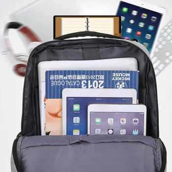 De sex masculin Multifuncțional USB de Încărcare de Afaceri de Moda Casual, de Călătorie anti-furt Impermeabil 15.6 Inch Laptop Barbati Rucsac