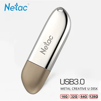 Netac Metal USB3.0 16GB 32GB 64GB 128GB Mini Stick de Memorie Flash Cle USB Stick Nou Pen Drive de Disc DIY LOGO-ul usb 3.0 Flash Drive