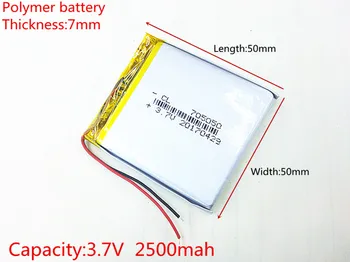 3.7 V 2500mAh 705050 Litiu-Polimer Li-Po, li-ion Reîncărcabilă de celule de Baterii Pentru Mp3 MP4 MP5 GPS