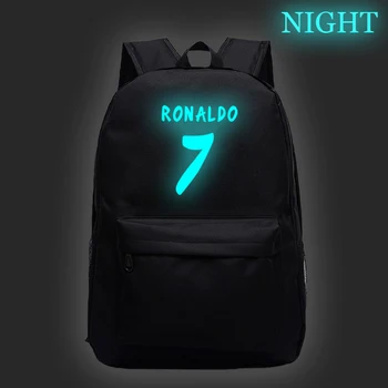 Frumos Cristiano Ronaldo CR7 Luminos rucsac Băieți Fete de moda model nou CR7 școală rucsac