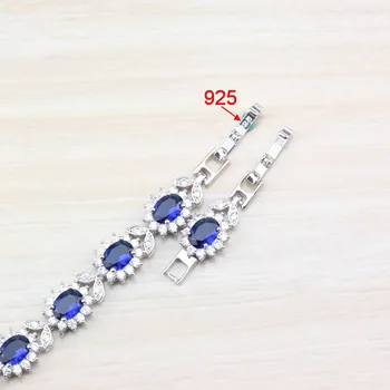 Cel mai bun de Vânzare Albastru Zircon Argint Suprapunere de Culoare Sănătate Brățară Moda Bijuterii Pentru Femei Gratuit Caseta de Bijuterii SL45