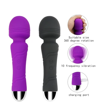 Puternic Oral Clitoris Vibratoare pentru Femei incarcare USB-AV Baghetă Magică Masaj Vibrator G-punct de masaj pentru Adulti Jucarii Sexuale Sex Produs