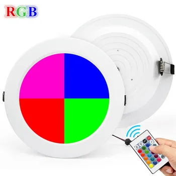 [5 buc/Pachet] RGB 5W/10W LED Panou Plafon Lumina AC85-265V decor Interior Colorat Încastrat Plafon Lampă cu Control de la Distanță