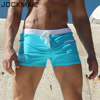 JOCKMAIL Costume de baie, pantaloni Scurți Bărbați Respirabil Sport Înot Trunchiuri de Înot Culoare Solidă Talie Elastic Plajă de Înot de Vară pantaloni Scurți