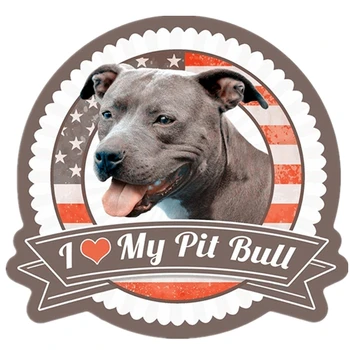 Volkrays Masina Amuzant Autocolant Drăguț American Pit Bull Terrier, American Staffordshire Câine rezistent la apa Fereastra Decalcomanii PVC,15cm*14cm