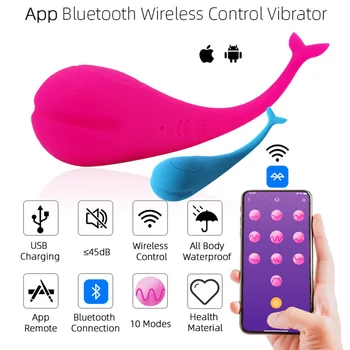 Vibrator APP Bluetooth Femei 10 Frecvența de Silicon de la Distanță fără Fir de Control Vibrator Ou de G-spot Pizde Lins Masaj Jucarii Sexuale