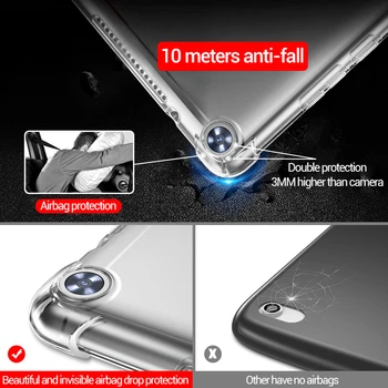 Rezistenta la socuri carcasa de silicon pentru Huawei MediaPad M5 8.4 SHT-AL09 SHT-W09 transparente din cauciuc capac spate flexibil bara