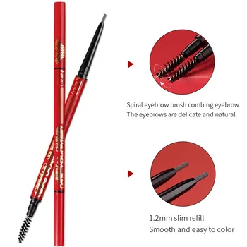 ILISYA Dublu-end Sprânceană Creion rezistent la apa Naturală de Lungă Durată Machiaj Cosmetice Clasice Stil Chinezesc