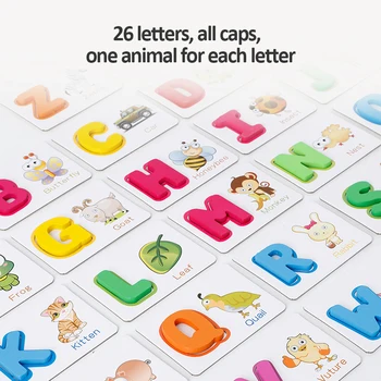 Montessori Copilul Engleză Scrisoare Carte De Învățare De Animale Devreme Învăța Jucarii Pentru Copii Scrise De Mână Montessori Educative Jucarii Din Lemn