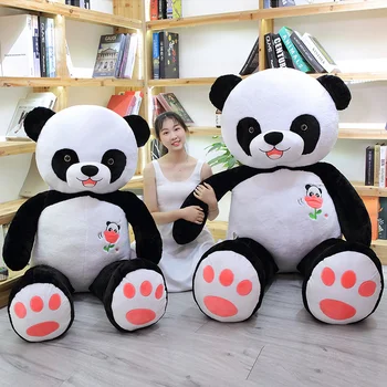 Fierbinte 60/80/100CM Drăguț urs Panda Mare Păpușă Jucărie de Pluș Animale Perna Copii Ziua de nastere Cadouri de Crăciun Jucării de Desene animate Mare Perna De Pe Pat