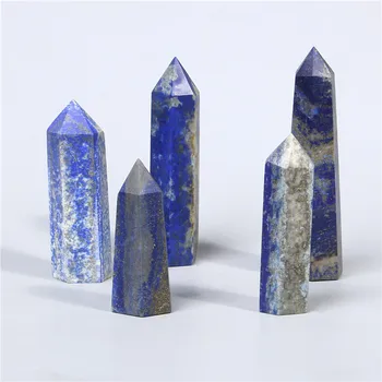 1 buc Colecție Naturale Albastru Lapis lazuli Piatră de Cuarț de Cristal Punct Specimen de Vindecare de Pietre Decor Acasă bagheta punct Chakra stone