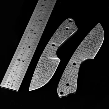 DIY Fix Lamă de Cuțit Oarbe din Oțel Inoxidabil Mână cuțitul cu Laser Damasc Model de Supraviețuire Cuțit de Vânătoare Junglă în aer liber EDC instrumente