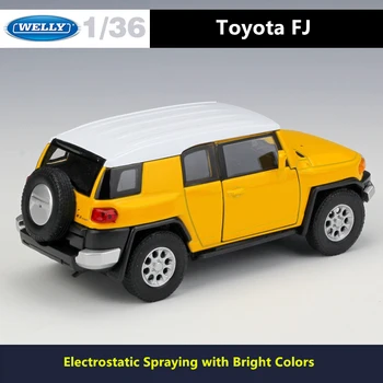WELLY 1:36 Toyota FJ aliaj model de masina de masina de Simulare de Colectare de jucării pull-spate vehicul Cadou de colectie