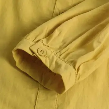 ZANZEA Femei Bluza Casual de Vara cu Maneca 3/4 Solid Lenjerie de pat din Bumbac Blusas Pierde Butoanele de Jos Camasa Vintage Tunica Topuri Plus Dimensiune