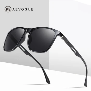 AEVOGUE Bărbați Piața Polarizat ochelari de Soare Retro de Aluminiu și Magneziu Templu Design de Brand de Conducere UV400 очки мужские широкие AE0815