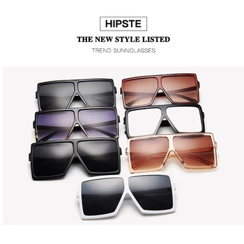 Noua Moda 2020 ochelari de Soare pentru Femei Clasic Pătrat Foarte Mare de Ochelari supradimensionate Doamnelor Nuante Pătrat Ochelari de Soare de sex Feminin Oculos