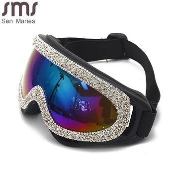 2021 Moda Supradimensionate Windproof ochelari de Soare Femei Designer de Lux Stras Ochelari de protecție ochelari de Soare Barbati Una Bucata Ochelari de soare UV400